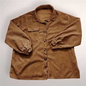 Nasty Gal Brown Corduroy Utility Jacket